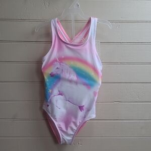 The Children's Place Pink and Blue Unicorn One Piece
